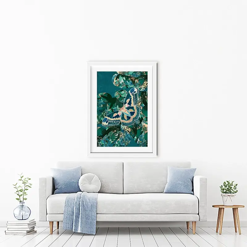 Moth Jungle Framed Art Print