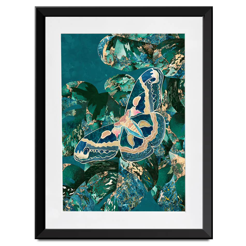 Moth Jungle Framed Art Print