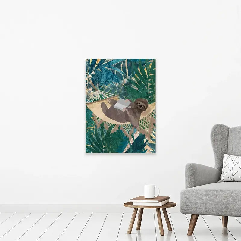 Sloth Jungle Canvas Print