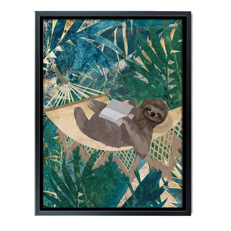 Sloth Jungle Canvas Print