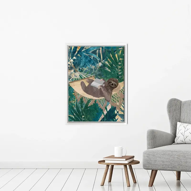 Sloth Jungle Canvas Print