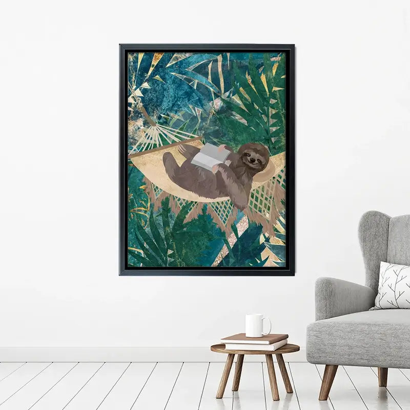 Sloth Jungle Canvas Print