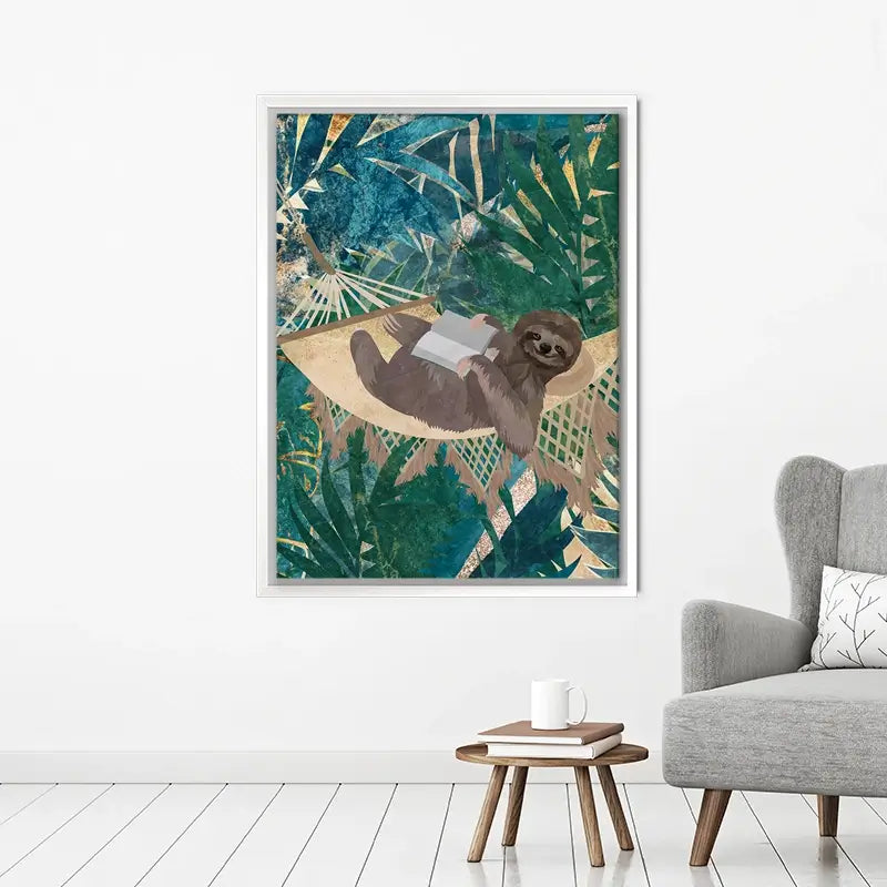 Sloth Jungle Canvas Print