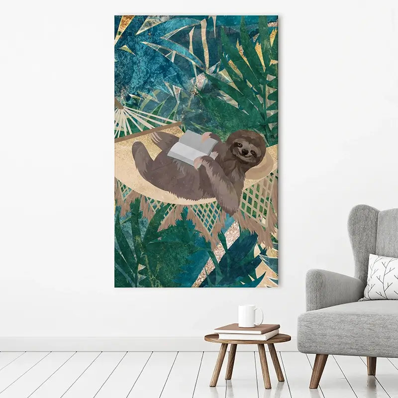 Sloth Jungle Canvas Print