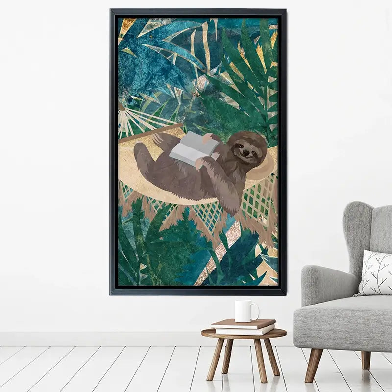 Sloth Jungle Canvas Print