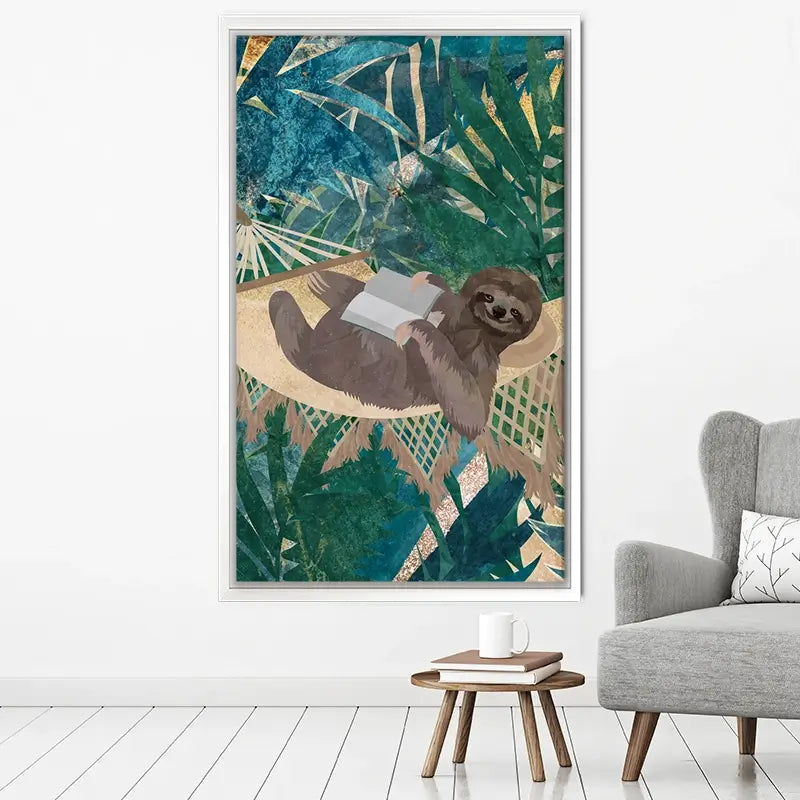 Sloth Jungle Canvas Print