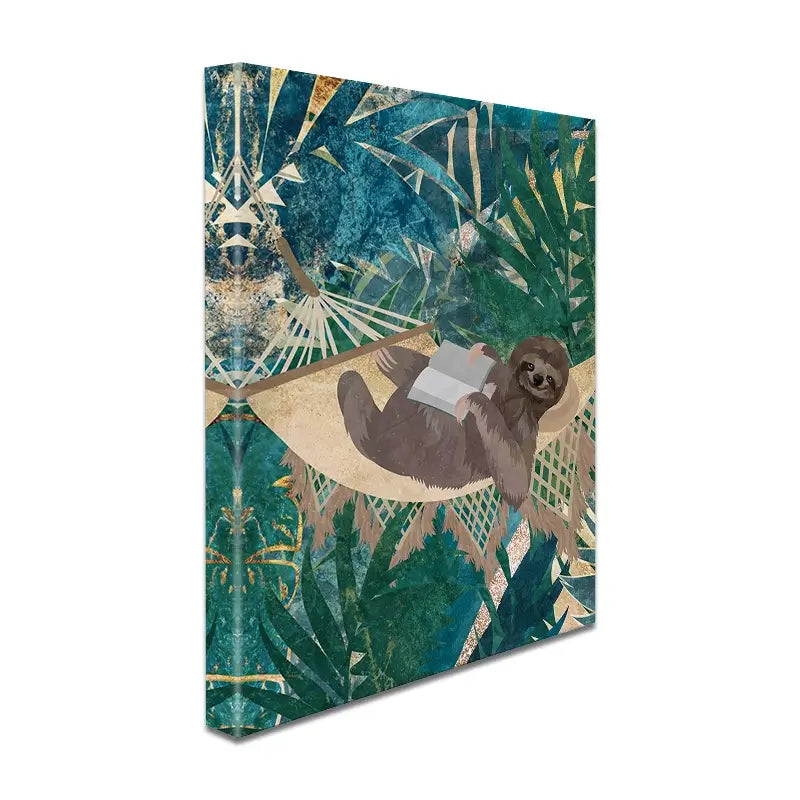 Sloth Jungle Canvas Print