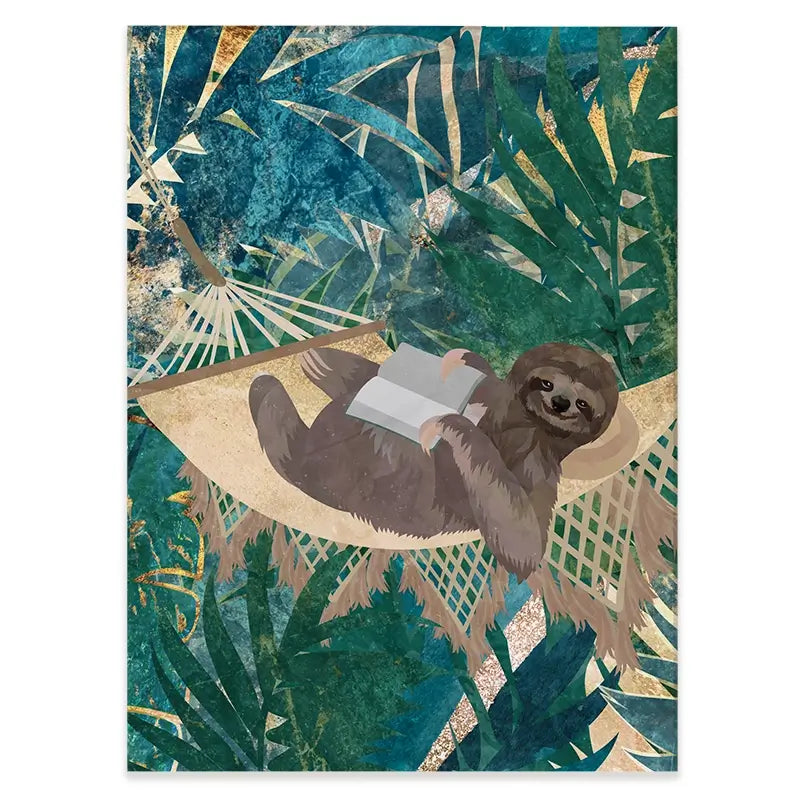 Sloth Jungle Canvas Print