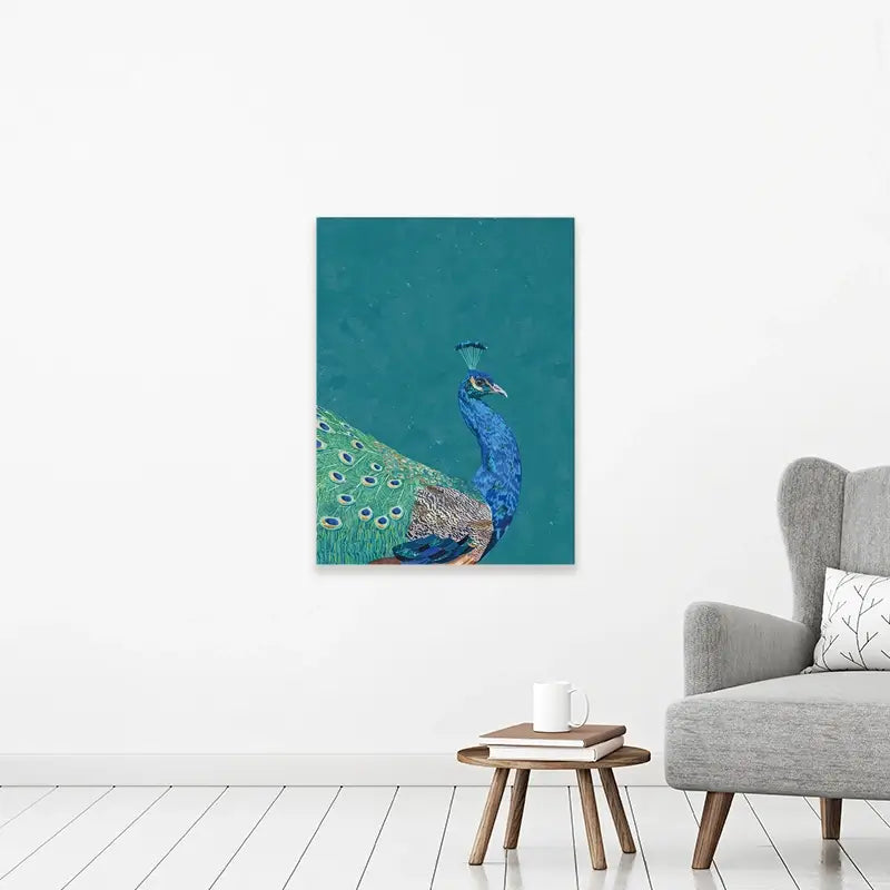 Vibrant Peacock Canvas Print