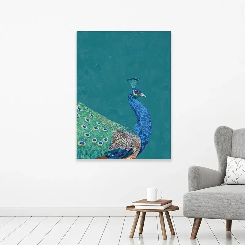 Vibrant Peacock Canvas Print