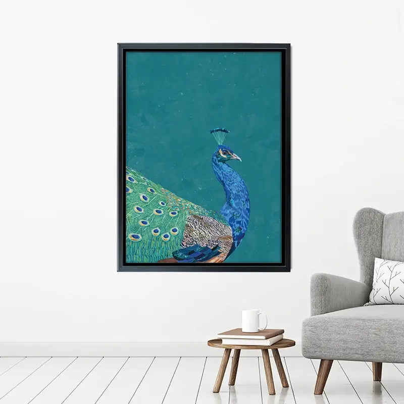 Vibrant Peacock Canvas Print