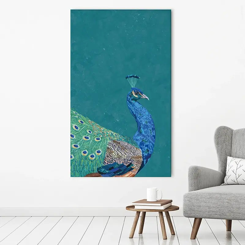 Vibrant Peacock Canvas Print