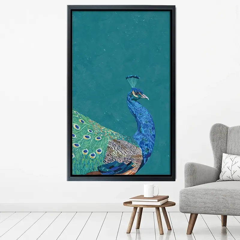 Vibrant Peacock Canvas Print