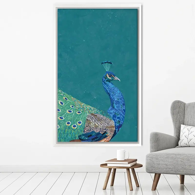 Vibrant Peacock Canvas Print