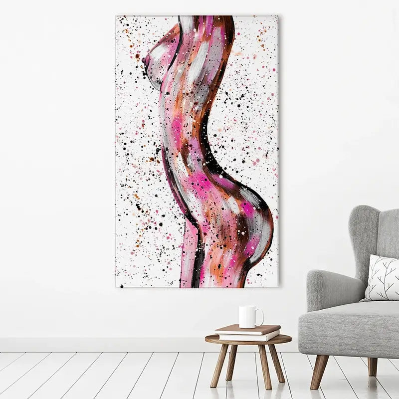 Pink Curves Canvas Print