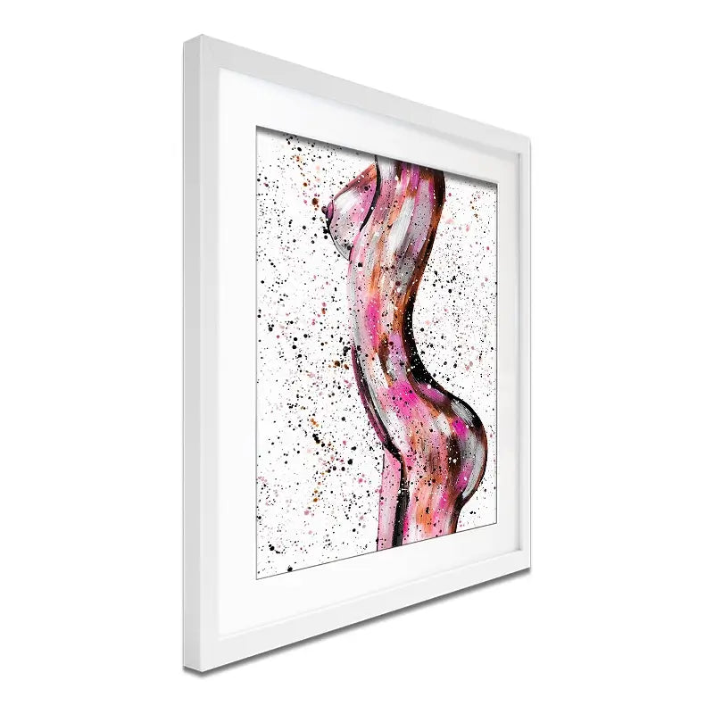 Pink Curves Framed Art Print