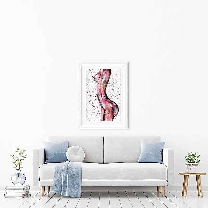 Pink Curves Framed Art Print