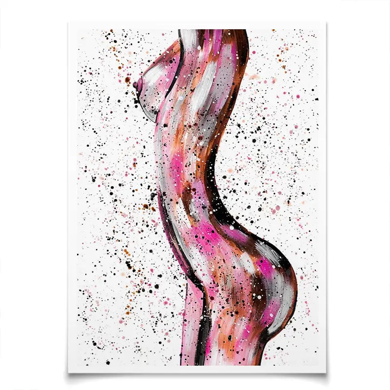 Pink Curves Art Print