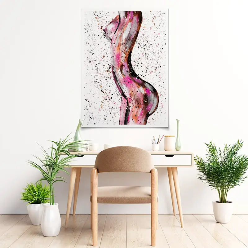 Pink Curves Art Print