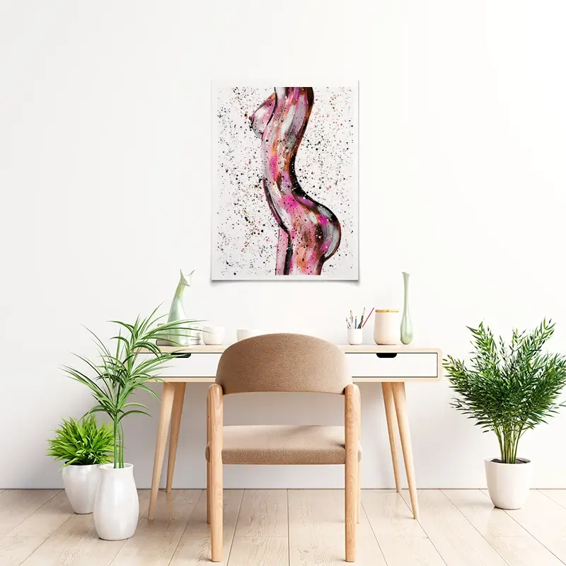 Pink Curves Art Print