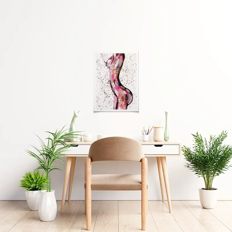 Pink Curves Art Print