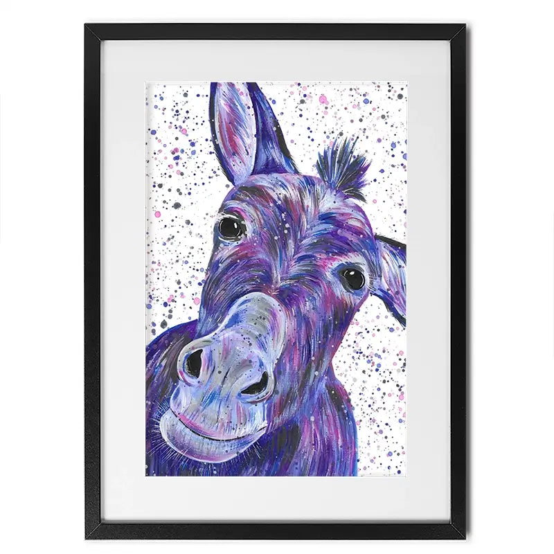 Purple Donkey Framed Art Print