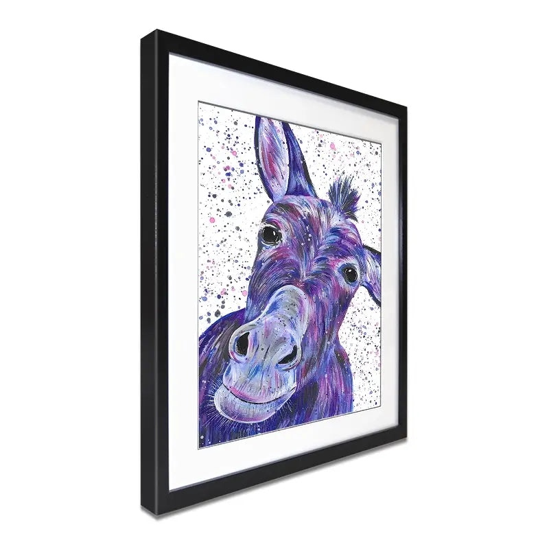 Purple Donkey Framed Art Print