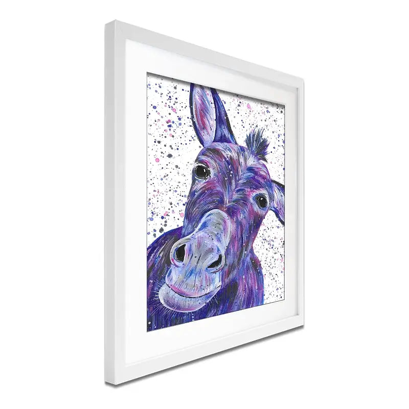 Purple Donkey Framed Art Print