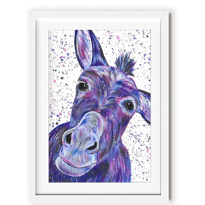 Purple Donkey Framed Art Print