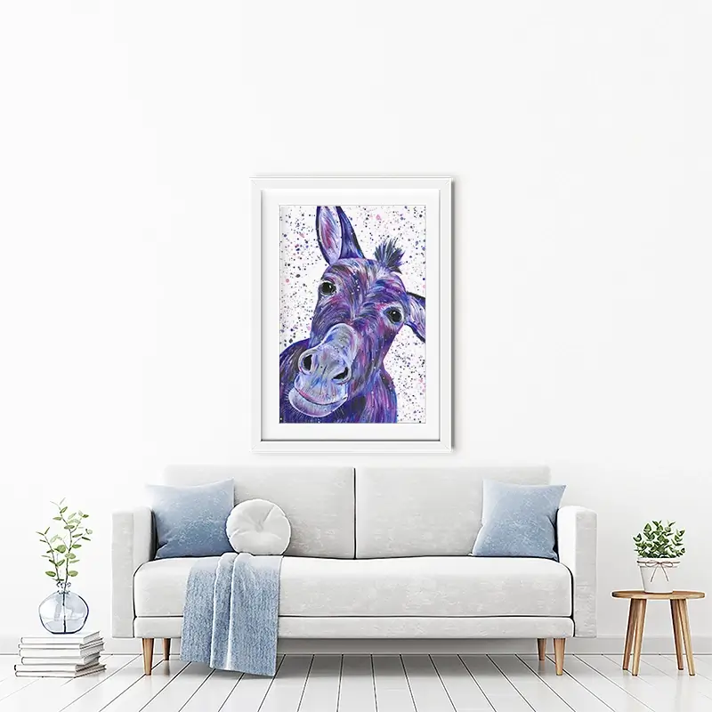 Purple Donkey Framed Art Print