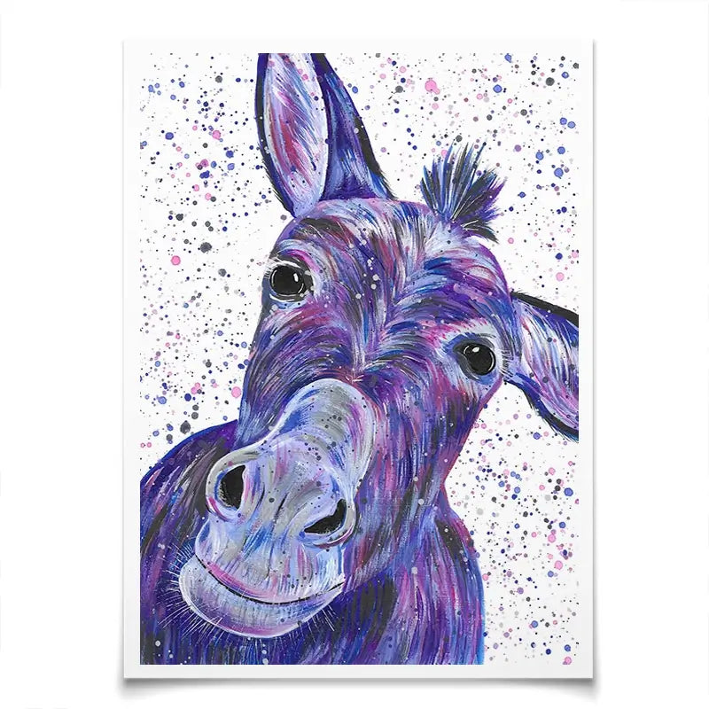 Purple Donkey Art Print