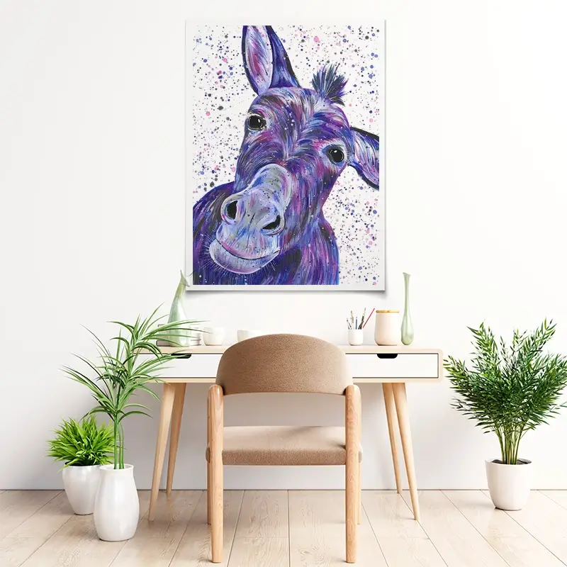 Purple Donkey Art Print