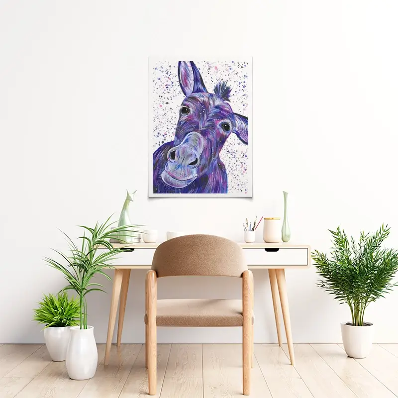 Purple Donkey Art Print