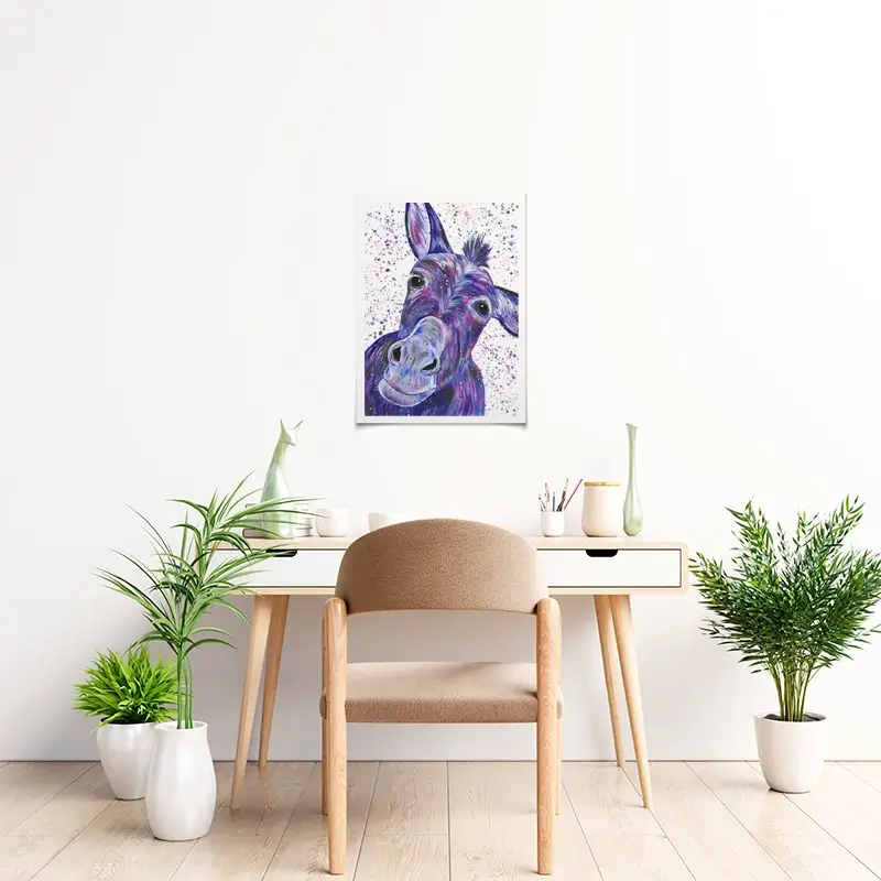 Purple Donkey Art Print