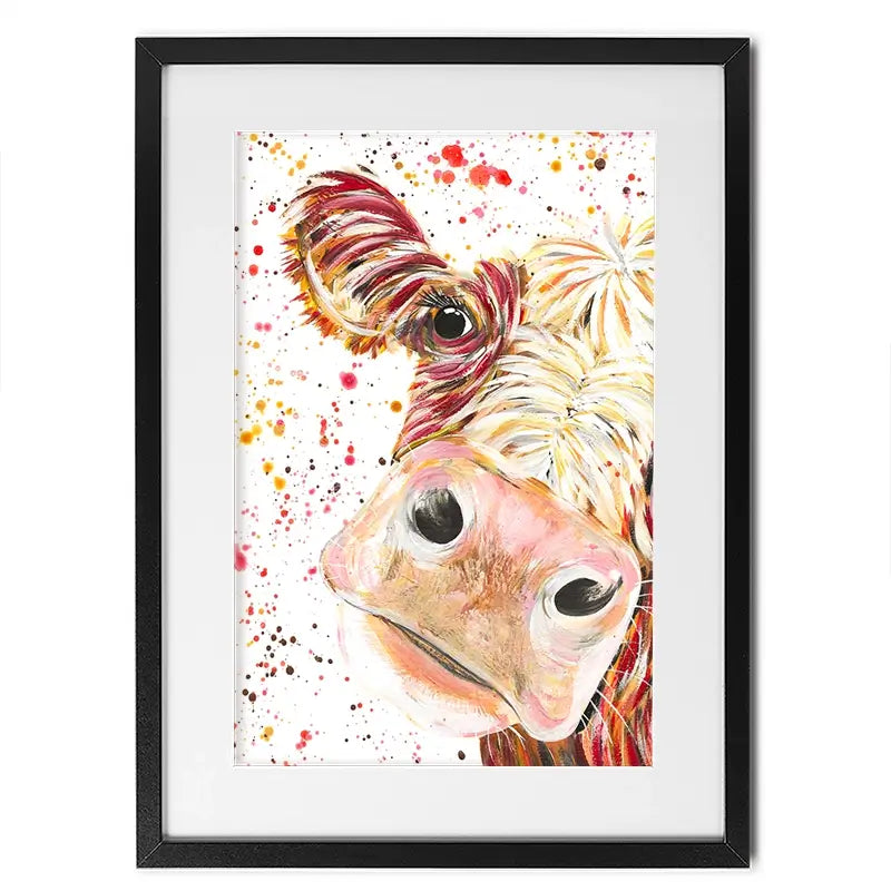 Caleb Cow Framed Art Print