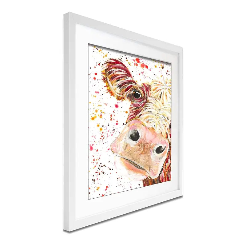 Caleb Cow Framed Art Print