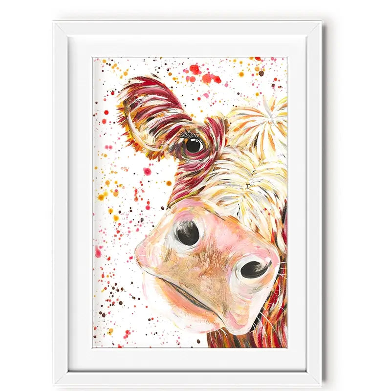 Caleb Cow Framed Art Print