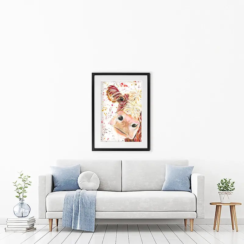 Caleb Cow Framed Art Print