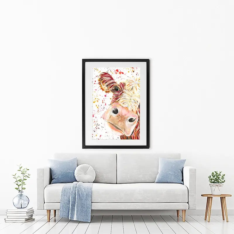 Caleb Cow Framed Art Print