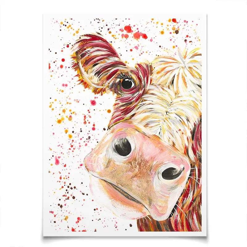 Caleb Cow Art Print