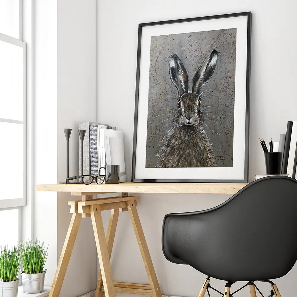 Henry The Hare Framed Art Print