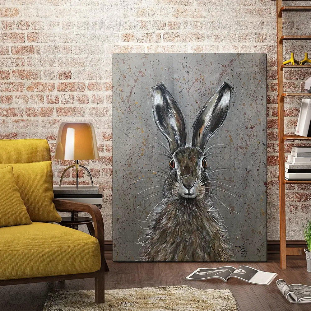 Henry The Hare Canvas Print