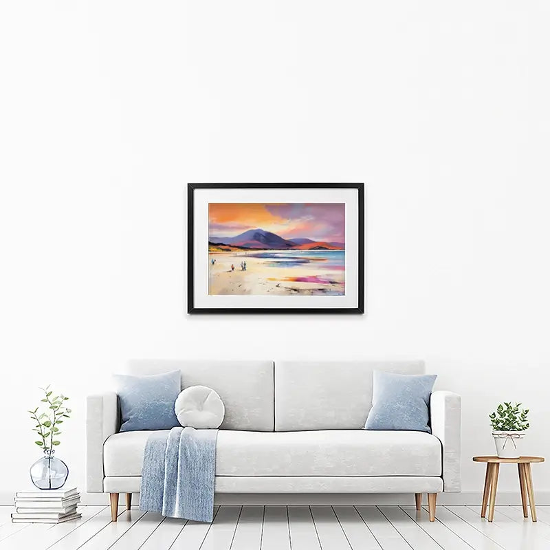 Beach Stroll Framed Art Print