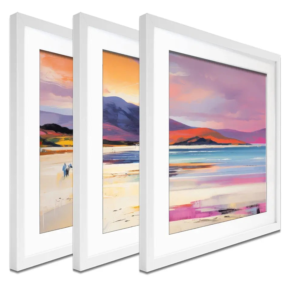 Beach Stroll Framed Art Print Trio