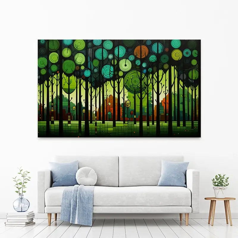 Circular Forest Canvas Print