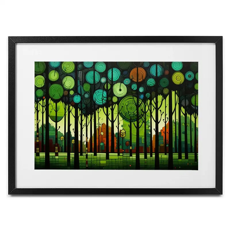 Circular Forest Framed Art Print