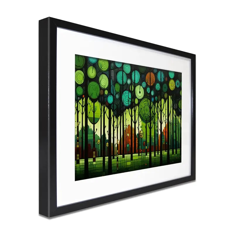 Circular Forest Framed Art Print