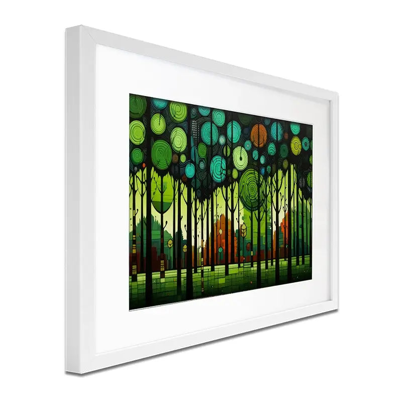 Circular Forest Framed Art Print