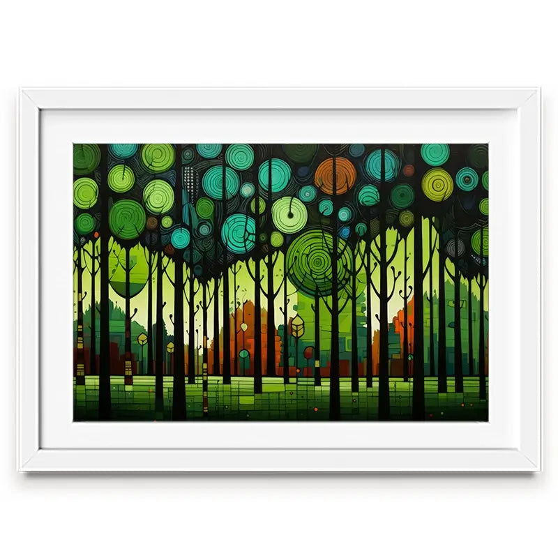 Circular Forest Framed Art Print