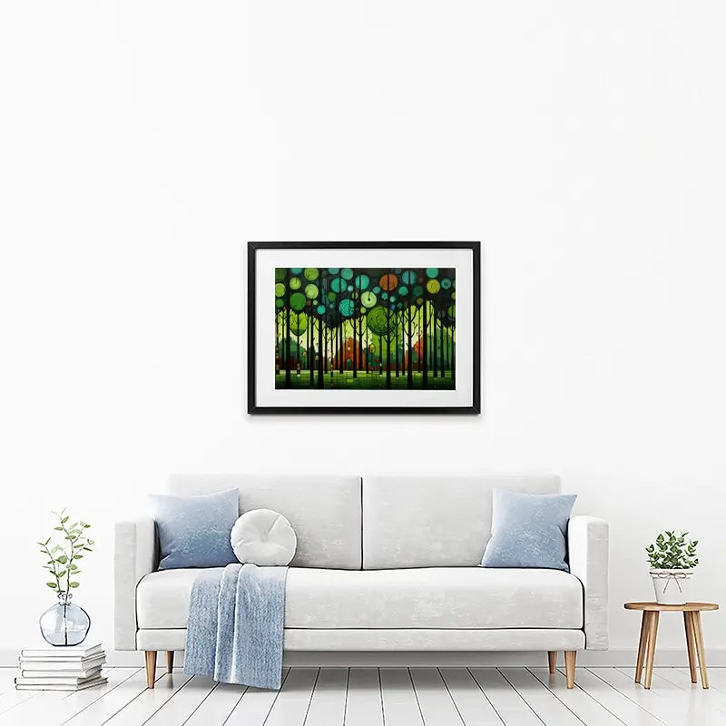 Circular Forest Framed Art Print